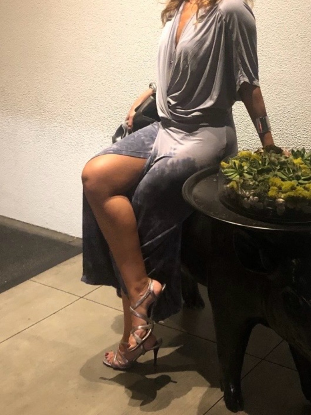 Gray Draped dress - Picture 8 of 9